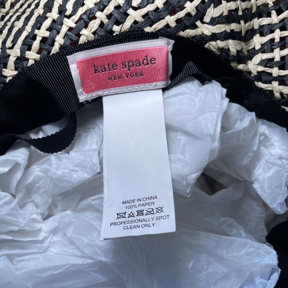 Kate Spade Black and White Women's Sun Hat - Picture 4 of 4